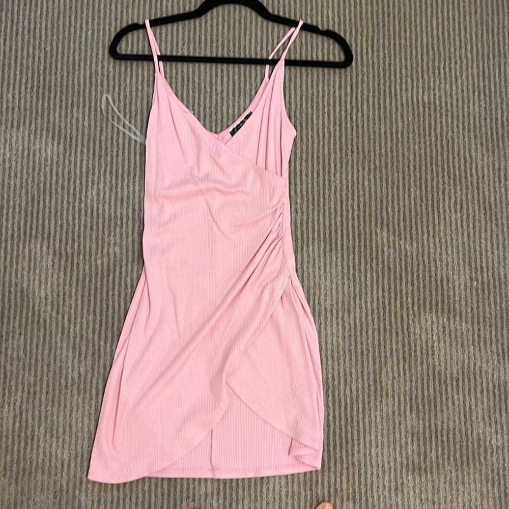 Pink summer mini dress